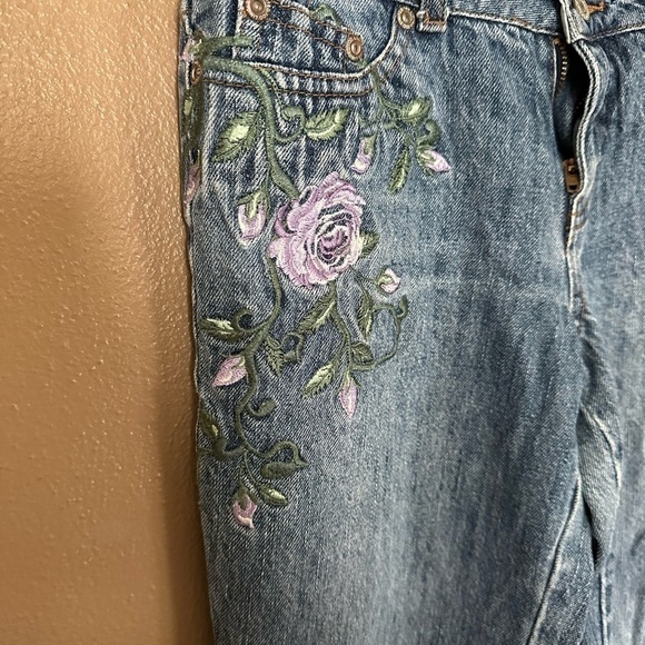 Vintage Limited Too Embroidered Boy Fit Jeans Size 12 - Picture 7 of 7